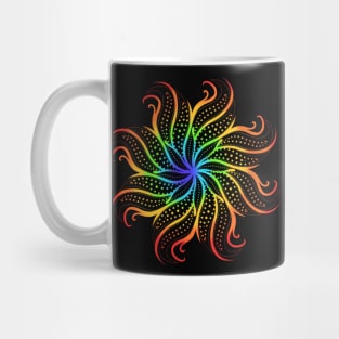 Trippy Rainbow Mandala Mug